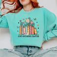 Wildflower Floral Book Just One More Chapter Comfort Colors Sweatshirt Butter