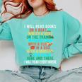 I Will Read Book On Boat Words For Kids Comfort Colors Sweatshirt Butter