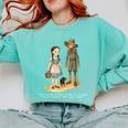 Wizard Of Oz Book Quote Scarecrow Dorothy Retro Drawing Comfort Colors Sweatshirt Butter