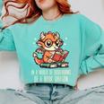 In World Of Bookworms Be Book Dragon Cute Women Kids Men Comfort Colors Sweatshirt Butter In World Of Bookworms Be Book Dragon Cute Women Kids Men Comfort Colors Sweatshirt Butter