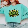 ZING Comic Book Retro Artwork – Cartoon Collector Comfort Colors Sweatshirt Butter ZING Comic Book Retro Artwork – Cartoon Collector Comfort Colors Sweatshirt Butter