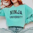 Antisocial NINJA UNIVERSITY Introvert Sarcastic Comfort Colors Sweatshirt Chalky Mint