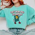 Cant Hear You Im Gaming Introvert Gamer Antisocial Comfort Colors Sweatshirt Chalky Mint