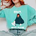 Can't Have Plans Introvert Staying Home Comfort Colors Sweatshirt Chalky Mint Can't Have Plans Introvert Staying Home Comfort Colors Sweatshirt Chalky Mint