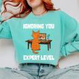 Cat Ignoring You Expert Level Orange Tabby Introvert Comfort Colors Sweatshirt Chalky Mint Cat Ignoring You Expert Level Orange Tabby Introvert Comfort Colors Sweatshirt Chalky Mint