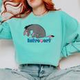 Disney Winnie The Pooh Introvert Eeyore Logo Comfort Colors Sweatshirt Chalky Mint
