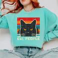 Ew People Cat Saying Introvert Women Men Kids Comfort Colors Sweatshirt Chalky Mint Ew People Cat Saying Introvert Women Men Kids Comfort Colors Sweatshirt Chalky Mint
