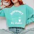 Introvert By Choice Comfort Colors Sweatshirt Chalky Mint