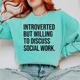 Introverted Caseworker Social Work Introvert Comfort Colors Sweatshirt Chalky Mint Introverted Caseworker Social Work Introvert Comfort Colors Sweatshirt Chalky Mint