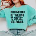 Introverted Volleyball Player Volleyball Introvert Comfort Colors Sweatshirt Chalky Mint