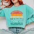 Introverted But Willing To Discuss Cats Comfort Colors Sweatshirt Chalky Mint Introverted But Willing To Discuss Cats Comfort Colors Sweatshirt Chalky Mint