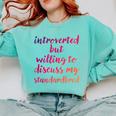 Introverted Willing To Discuss Standardbred Introvert Comfort Colors Sweatshirt Chalky Mint Introverted Willing To Discuss Standardbred Introvert Comfort Colors Sweatshirt Chalky Mint