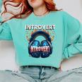 Introvert's Best Friend Noise-Canceling Headphones Comfort Colors Sweatshirt Chalky Mint Introvert's Best Friend Noise-Canceling Headphones Comfort Colors Sweatshirt Chalky Mint