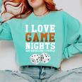 I Love Game Nights Host And Maybe 3 People Introvert Comfort Colors Sweatshirt Chalky Mint