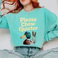 Please Chew Quieter Introvert Duck Lover Comfort Colors Sweatshirt Chalky Mint Please Chew Quieter Introvert Duck Lover Comfort Colors Sweatshirt Chalky Mint