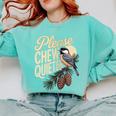 Please Chew Quieter Introverts Casual Everyday Comfort Colors Sweatshirt Chalky Mint Please Chew Quieter Introverts Casual Everyday Comfort Colors Sweatshirt Chalky Mint