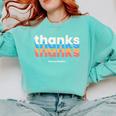 Polite Introvert Thanks But No Thanks Retro Graphic Comfort Colors Sweatshirt Chalky Mint Polite Introvert Thanks But No Thanks Retro Graphic Comfort Colors Sweatshirt Chalky Mint