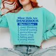 Silent Girls Are Dangerous T For Quiet Introvert Girl Comfort Colors Sweatshirt Chalky Mint
