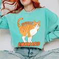 SOCIALLY AWKWARD FUNNY CAT ANTISOCIAL INTROVERT WEIRD Comfort Colors Sweatshirt Chalky Mint
