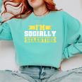 Im Socially Selective Introvert Comfort Colors Sweatshirt Chalky Mint