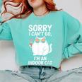 Sorry I Can’t Go I’m An Indoor Cat Introvert Cat Comfort Colors Sweatshirt Chalky Mint Sorry I Can’t Go I’m An Indoor Cat Introvert Cat Comfort Colors Sweatshirt Chalky Mint