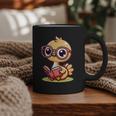 Adorable Book Lover Ostrich With Reading Glasses Cute Graphic Print Coffee Mug