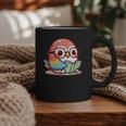 Adorable Book Lover Parrot With Reading Glasses Cute Graphic Print Coffee Mug