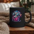Adorable Book Lover Robot With Reading Glasses Cute Graphic Print Coffee Mug Adorable Book Lover Robot With Reading Glasses Cute Graphic Print Coffee Mug