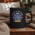 Alien Reader Reading Teacher Librarian Book Lover Graphic Print Coffee Mug