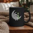 Astronaut Reading Book To Alien Moon Space Book Lover Men Graphic Print Coffee Mug