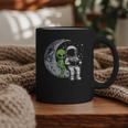 Astronaut Reading Book To Alien Moon Space Women Kids Men Graphic Print Coffee Mug