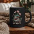 Im With The Banned Floral Flower Book Lover Graphic Print Coffee Mug
