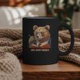 Bear Reading Book Glasses Library Zoo Teacher School Animal Graphic Print Coffee Mug