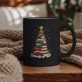 Book Christmas Tree Book Lover Teacher Librarian Graphic Print Coffee Mug