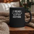 Book Lover Reading Bookish Floral I Read Past My Bedtime Graphic Print Coffee Mug