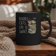 Book Lovers Books Cats Life Is Sweet Cat Lover Graphic Print Coffee Mug Book Lovers Books Cats Life Is Sweet Cat Lover Graphic Print Coffee Mug