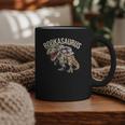 Book Reading Dinosaur T-Rex Dino Bookworm Graphic Print Coffee Mug