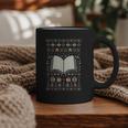 Book Reading Ugly Christmas Graphic Print Coffee Mug