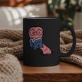 Book Worm Pun Read Reading Librarian America Men Women Kids Graphic Print Coffee Mug
