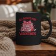 All Booked For Valentine Bow Books Lover Teacher Girl Women Graphic Print Coffee Mug