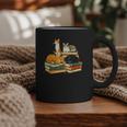 Bookish Cat Lover Cute Reading Squad Books & Kittens Love Graphic Print Coffee Mug