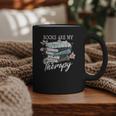 Books Are My Therapy Summer Reading Book Lovers Graphic Print Coffee Mug