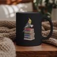 Bookworm Cockatiel Bird Reading Books Drinking Coffee Lover Graphic Print Coffee Mug