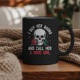 I Buy Her Books And Call Her A Good Girl Skull Rose Bookworm Graphic Print Coffee Mug