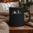 Cat Book Coffee Lover Heartbeat Cat Lover Book Lover Graphic Print Coffee Mug