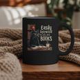 Cats And Books Book & Cat Lover Easily Distracted By Graphic Print Coffee Mug