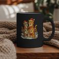 Cats Reading Books Christmas Tree Graphic Print Coffee Mug
