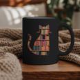 Cats Reading Books Librarian Library Readers Graphic Print Coffee Mug