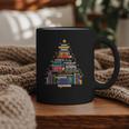 Christmas Tree Made Of Books Librarian Reader Holiday Graphic Print Coffee Mug Christmas Tree Made Of Books Librarian Reader Holiday Graphic Print Coffee Mug