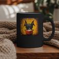 Colorful Sketch Oil Painting Of A Bat Reading Book Graphic Print Coffee Mug Colorful Sketch Oil Painting Of A Bat Reading Book Graphic Print Coffee Mug